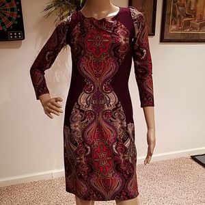 Boston Proper Paisley Purple Dress
